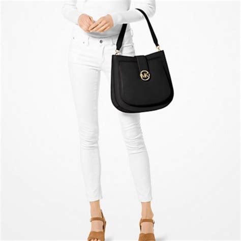 michael kors lillie large logo leather messenger bag|MICHAEL Michael Kors Lillie Large Leather .